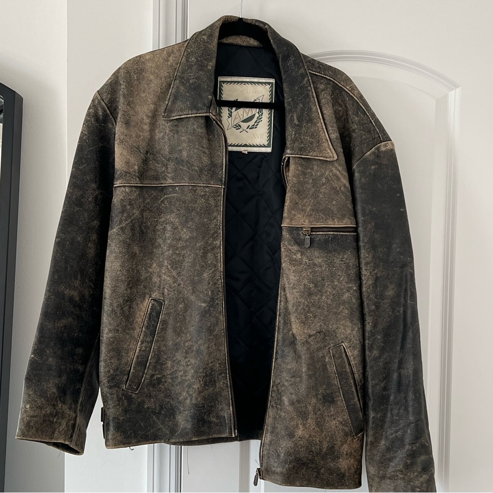 Oversized Vintage Leather Jacket